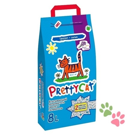 Наполнитель PrettyCat впитывающий глиняный "Naturel" с ароматом лаванды 4 кг (8 л)