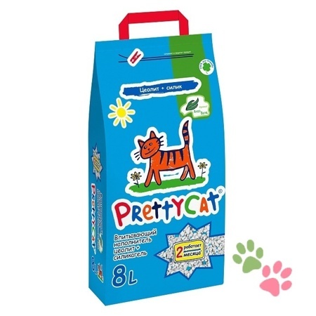 Наполнитель PrettyCat впитывающий глиняный "Naturel" с ароматом алоэ 4 кг (8 л)