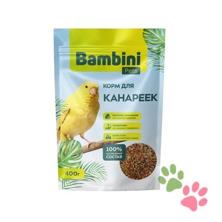 Корм Bambini Pets для канареек, 400 г